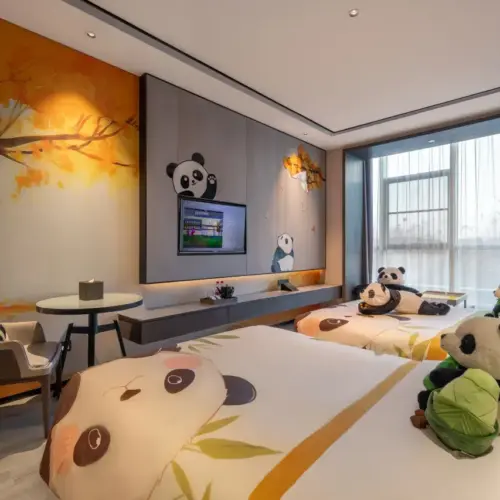 Chambre à thème Famille Panda (Amusement et joie pour les enfants)